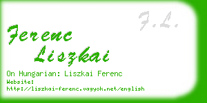 ferenc liszkai business card